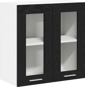 vidaXL Függő szekrény polcokkal Fekete tölgy 60 x 31 x 60 cm Faanyag