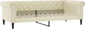 vidaXL krémszínű műbőr kanapéágy 80 x 200 cm