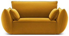 Mustársárga bársony fotel Vanda – Mazzini Sofas