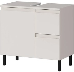 Krémszínű alacsony mosdó alatti szekrény 60x56 cm Salinas – Germania