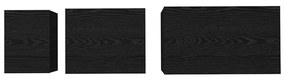 Fészkelt Kávézó Asztal 3 pcs Musta tammi 60 x 35 x 56 cm