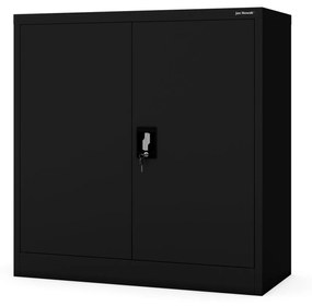 Alacsony fém irattartó szekrény BEATA, 900 x 930 x 400 mm, fekete