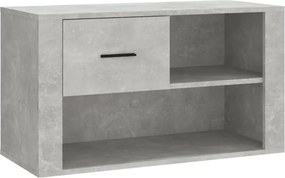 vidaXL betonszürke szerelt fa cipőszekrény 80x35x45 cm