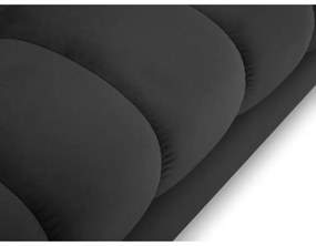 Bali sötétszürke bársony sarokkanapé, bal oldali - Cosmopolitan Design