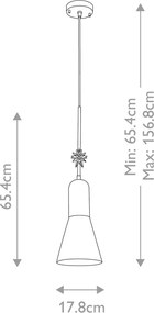 Elstead Lighting Etoile ETOILE-P-M-AB Függőlámpa 1x60 W/E27