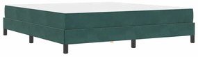 Boxspring ágy matraccal Sötétzöld 180 x 200 cm Bársony