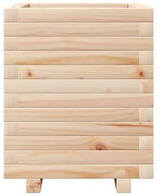 vidaXL tömör fenyőfa kerti virágtartó 40 x 40 x 49,5 cm