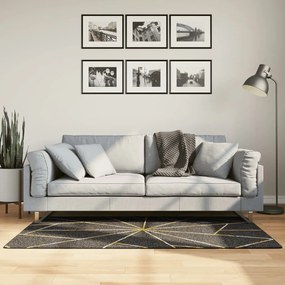 fekete-arany mosható csúszásgátló szőnyeg 80 x 150 cm