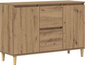 vidaXL kézműves tölgy színű szerelt fa tálalószekrény 102 x 35 x 70 cm