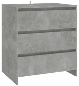 betonszürke szerelt fa tálalószekrény 70x41x75 cm