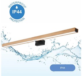 Brilagi Brilagi-LED fĂŒrdĆszobai tĂŒkörmegvilĂĄgĂtĂĄs WOODY MIRROR LED/15W/230V IP44 tölgy/fekete BG15129