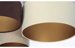 Mennyezeti lámpa SPACE 3xE27/60W/230V krém/barna/bézs