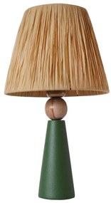 Asztali lámpa 1xE27/40W/230V barna/zöld