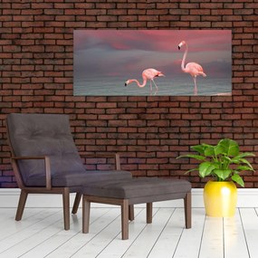 Flamingók képe (120x50 cm)