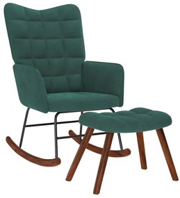 sötétzöld bársony hintaszék ülőkével