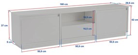 TV asztal Vanguard Grey