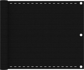 vidaXL fekete HDPE erkélytakaró 75 x 500 cm