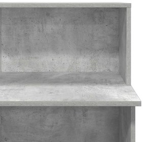 recepciós pult betonszürke 100x50x103,5 cm szerelt fa