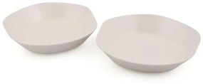 Porcelán tányér szett, 2 db-os, fehér - PETALES
