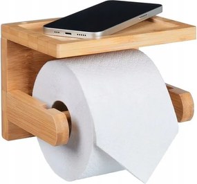 Wc-papír Tartó Polc Bambusz Fürdőszoba Wc