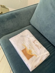 Kész függöny barna-fehér mintával 300x250 cm