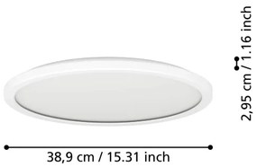 Eglo 901447 - LED fürdőszobai lámpa ROVITO 18,5W/230V, 38,9 cm, IP44, fehér