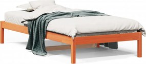 vidaXL viaszbarna tömör fenyőfa kanapéágy matrac nélkül 90 x 200 cm