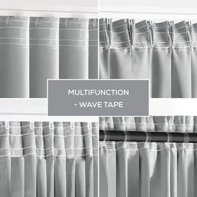Világosszürke sötétítő termo függöny 140x270 cm Pleat – Restilo