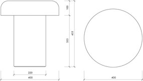 Fém kerek tárolóasztal ø 40 cm Miko – noo.ma