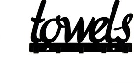 Fém fürdőszobai törölközőtartó 'towels'