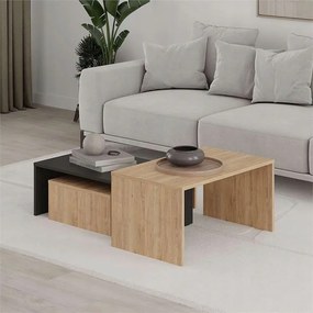 Houseland Kanta dohányzóasztal, zafír tölgy/fekete