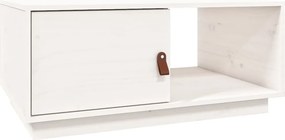 vidaXL fehér tömör fenyőfa dohányzóasztal 80 x 50 x 35,5 cm