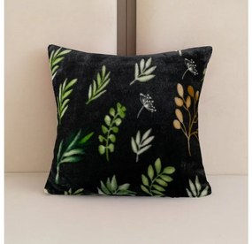 Mikroplüss párnahuzat ZELNOIR 45x45 cm, fekete