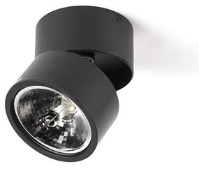 Modern fekete kerek állítható reflektor - Go Nine