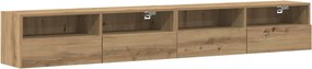 vidaXL TV Fali Szekrény 2 pcs kézműves tölgy 100 x 30 x 30 cm Faanyag