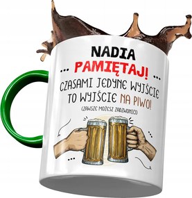 Zöld Bögre Nadia Barátnőknek Ajándék Nyomtatott Fotóval