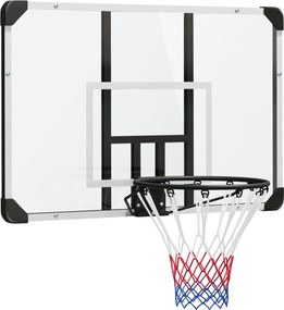 SPORTNOW Kosárlabdadobó Gyűrű Háttámlával, Kerti Kosárlabda Keret Ø45 cm Acél Gyűrűvel és Hálóval, Fali Kivitel, Kosárlabda Tábla Gyerekeknek, Tizenév