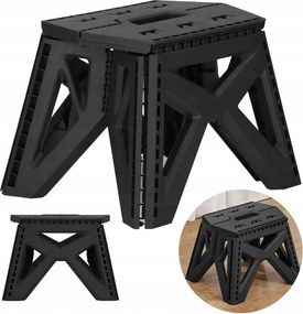 Összecsukható szék fekete zsámoly állvány összecsukható fogantyú etetőszék