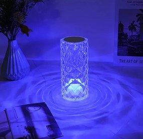 LED kristály érintőlámpa 16 színű fénnyel