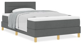 Box Spring Ágy Matraccal Sötétszürke 120x190 cm Szövet