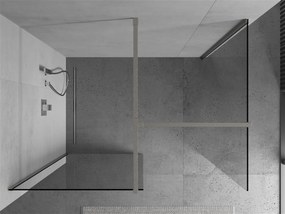 Mexen Kioto, 2 falas Walk-In zuhany paraván 160 x 95 cm, 8 mm átlátszó üveg, csiszolt acél profil, 800-160-202-97-00-095
