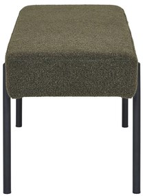Swindon pad, buklé, sötétzöld, fekete lábakkal 100x36x42,5 cm