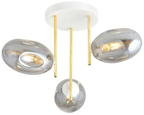 EMIBIG 1277-3 ARGO Glamour Mennyezeti Lámpa Fehér, Grafit, Arany E14 IP20