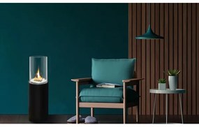 Bio kandalló ROMA 26,5x80,5 cm 2kW fekete + védőfedél