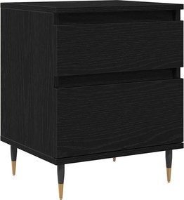 vidaXL Éjjeliszekrény fiókkal Fekete tölgy 40 x 35 x 50 cm Faanyag