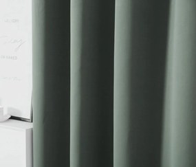 Függöny OXFORD 140x270 cm, szürkészöld Felfüggesztés: Hullámos sínszalag