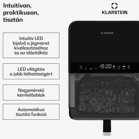 Klarstein Ice Lux jégkocka készítő, Rozsdamentes acél, 23 kg/24 ó, Öntisztító