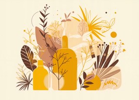 Poszter 18x13cm Arany növények