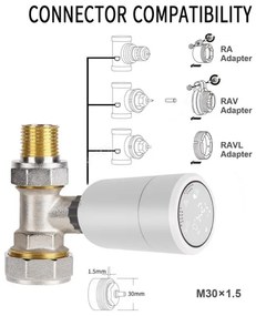 Immax NEO 07732L - Termosztatikus fej 2xAA/3V Tuya