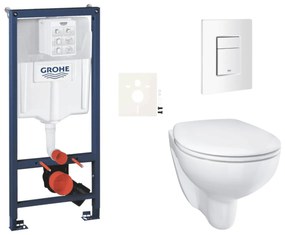 Fali WC-szett világos falra / falra szerelhető Grohe Bau Ceramic SIKOGRSBAUSCSH0